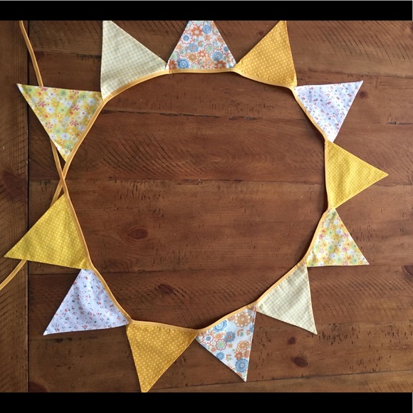 12 Pieces of Cotton Fabrics Party Decor Banner with 3 Colors to Pick - Picture 7 of 10